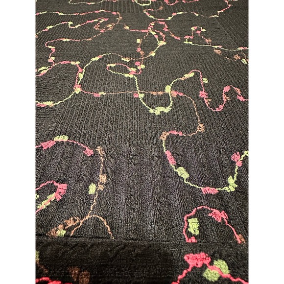 Vintage Good Clothes Classics Womens Black Blouse with embroidery - Large - Picture 13 of 14